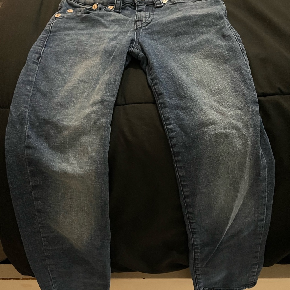 True Religion Blue Boyfriend Jeans with Relaxed Fit